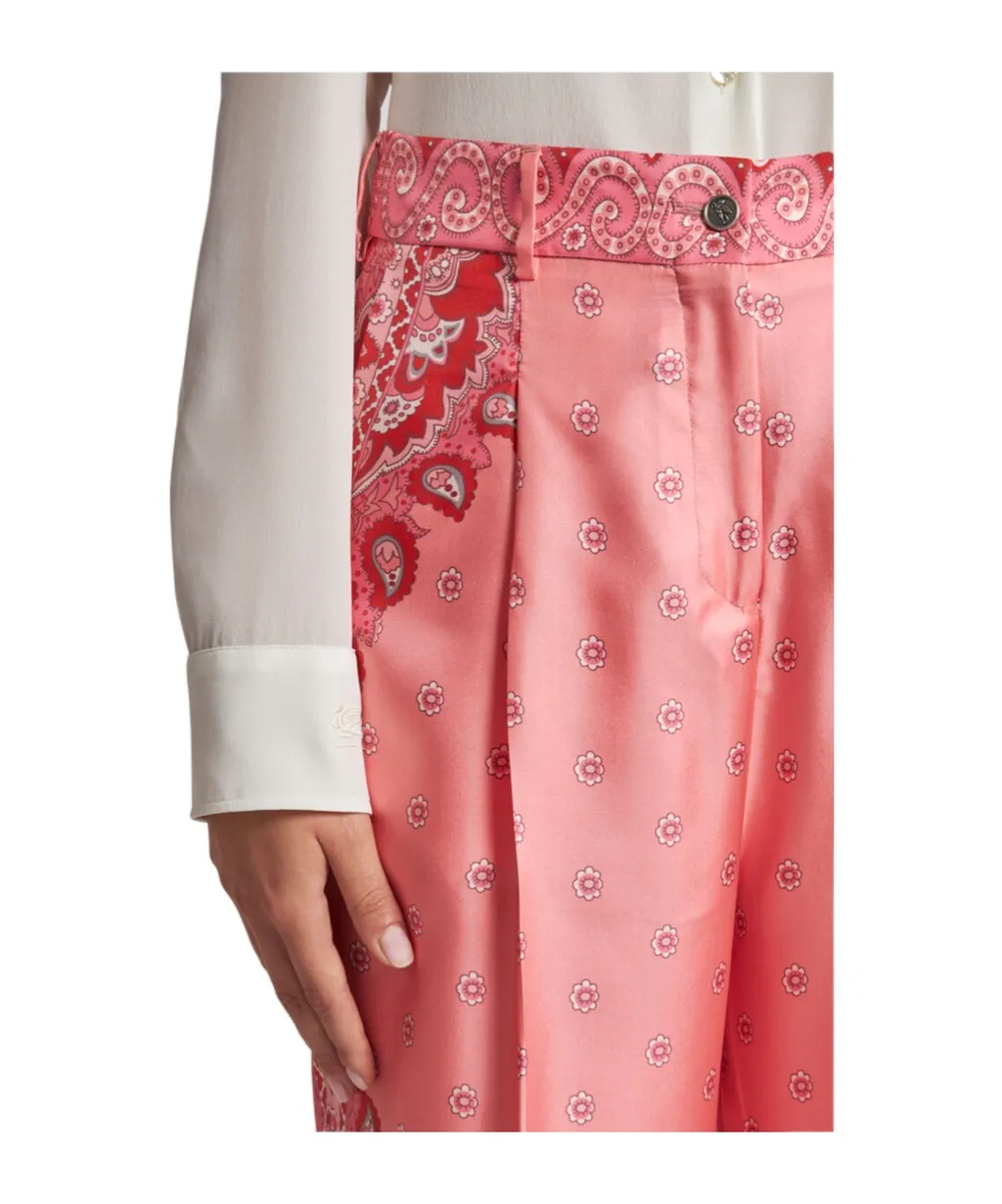 Floral-Printed Tailored Trousers