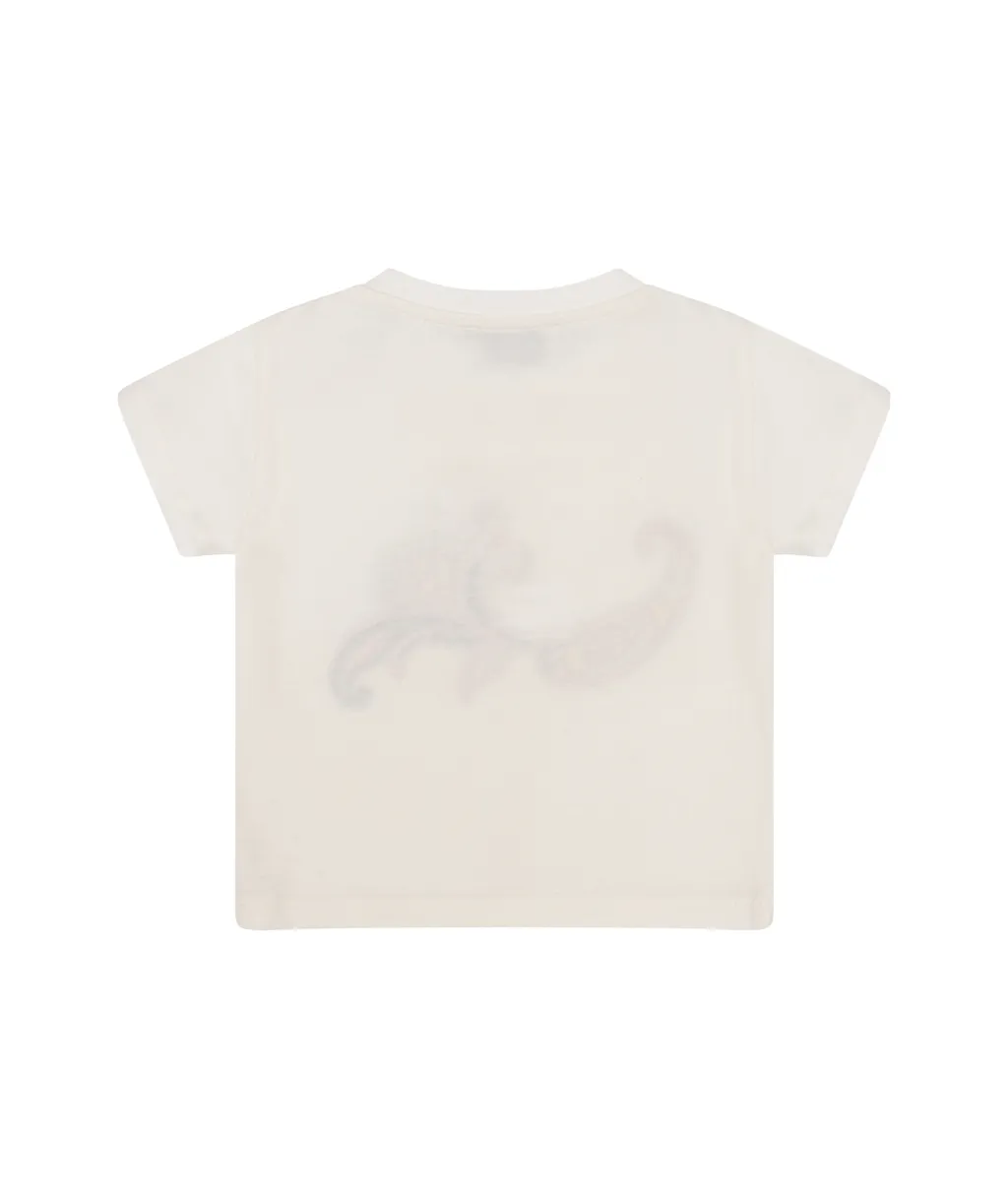 Paisley-Embroidered T-Shirt