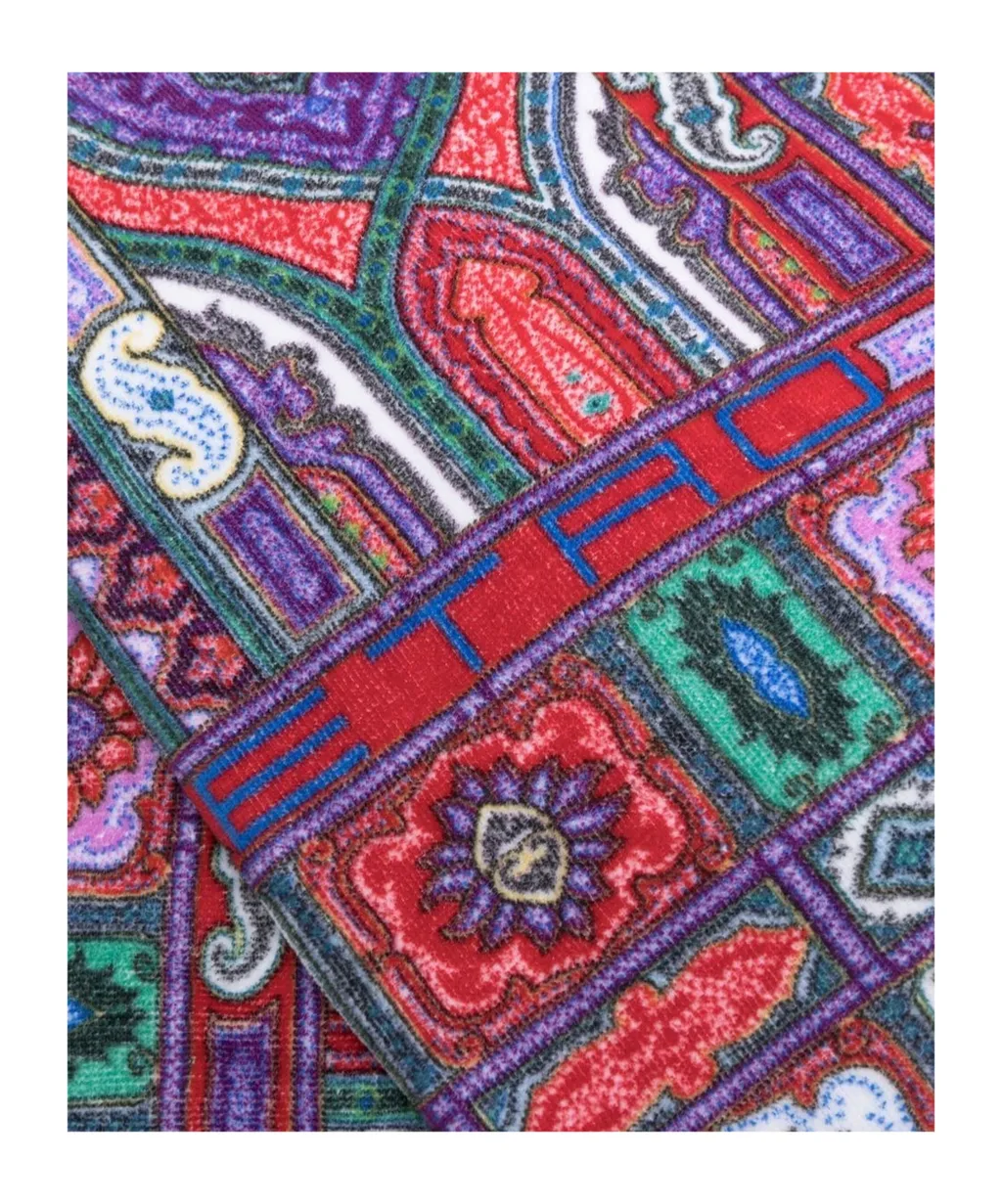 Baroque-Pattern Printed Beach Towel