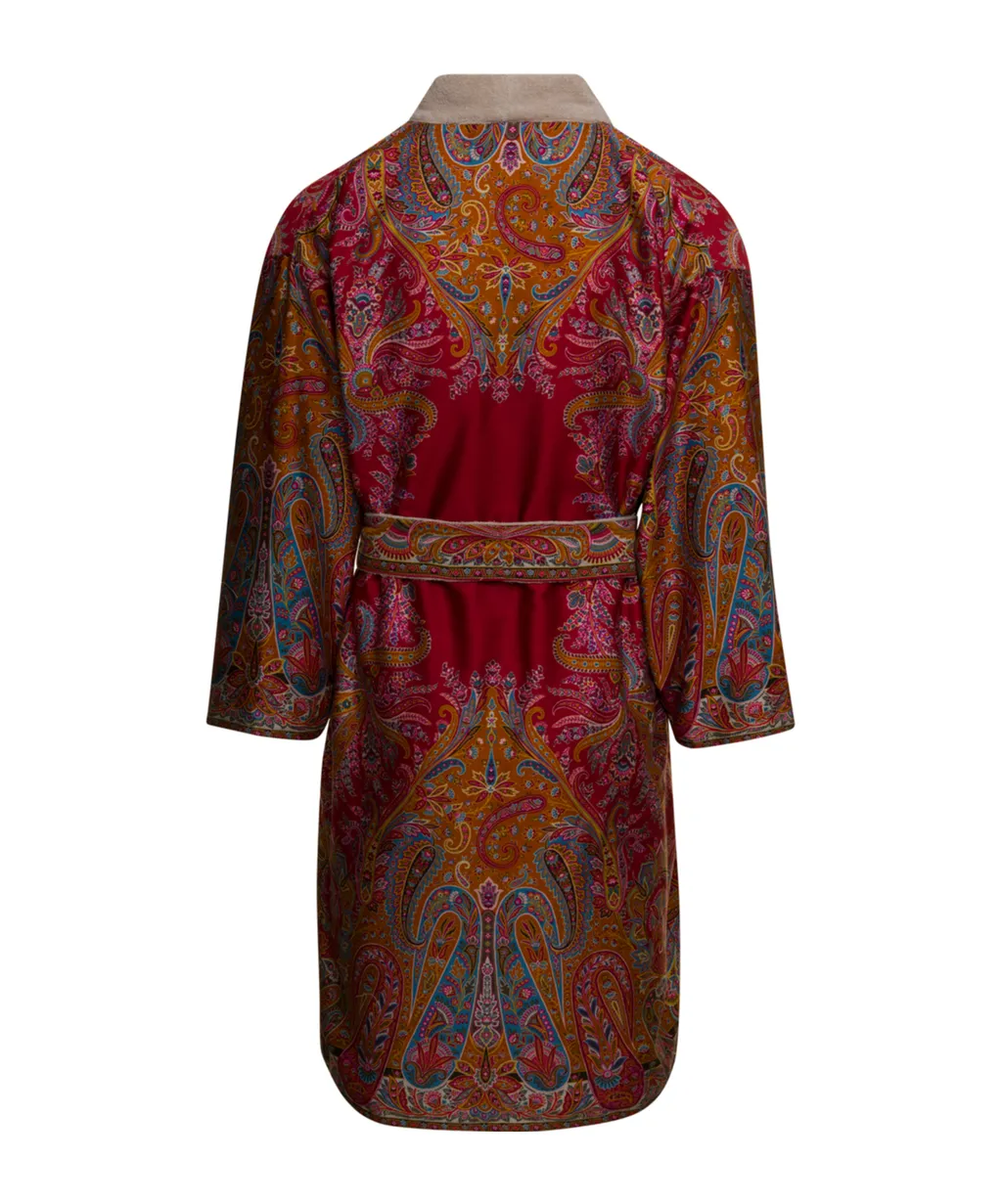 Paisley Printed Kimono Bathrobe