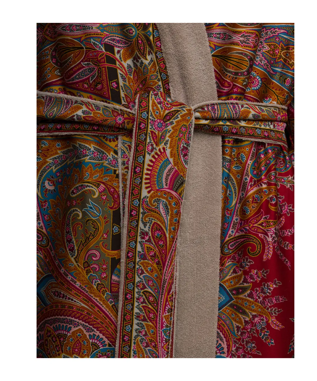 Paisley Printed Kimono Bathrobe