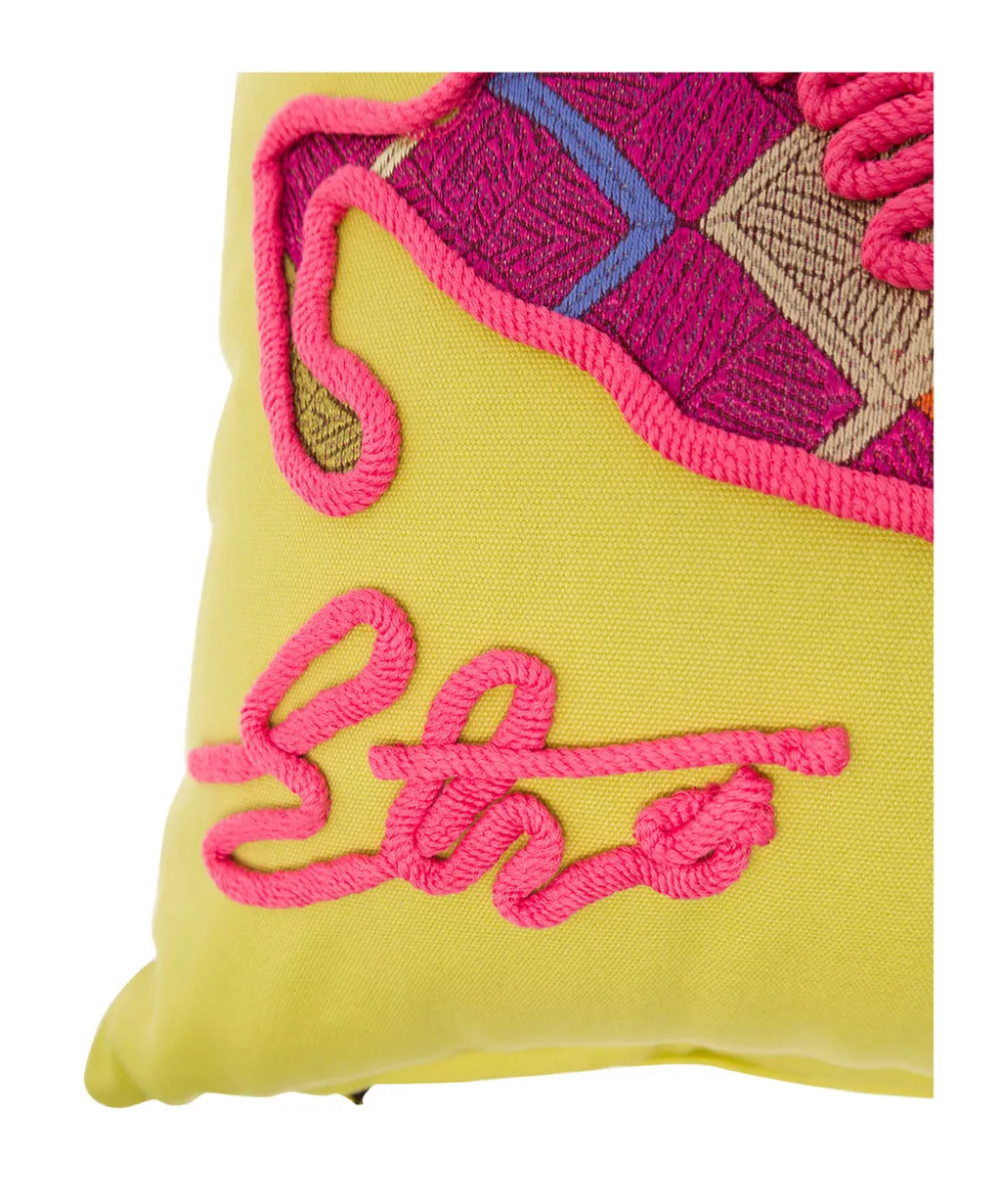 Home Logo Embroidered Cushion
