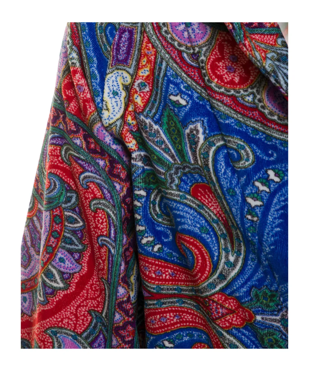 Paisley Pattern Belted Bath Robe