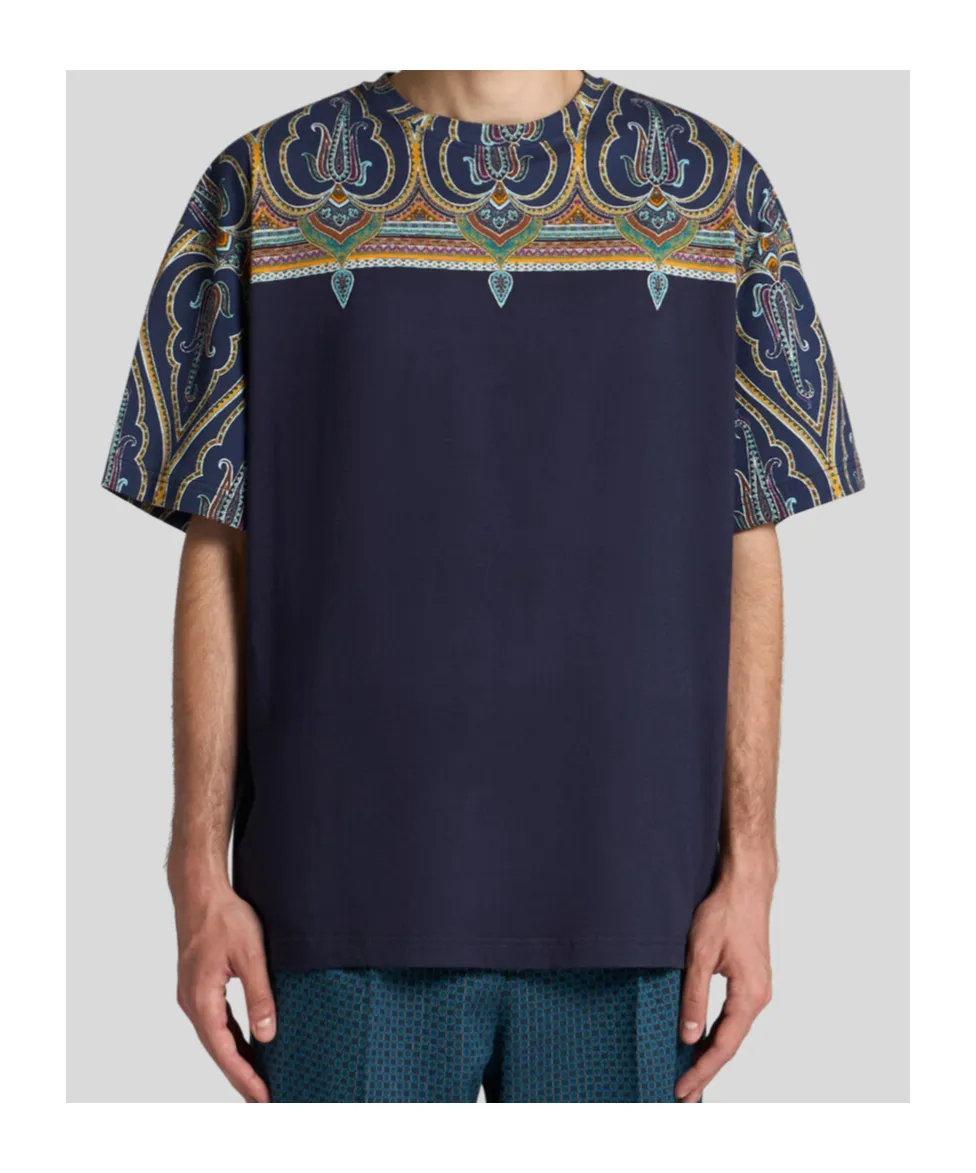 Paisley Printed Crewneck T-Shirt