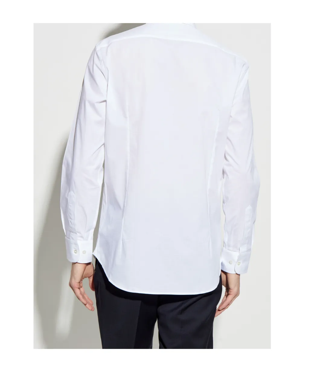 Buttoned Curved Hem Shirt