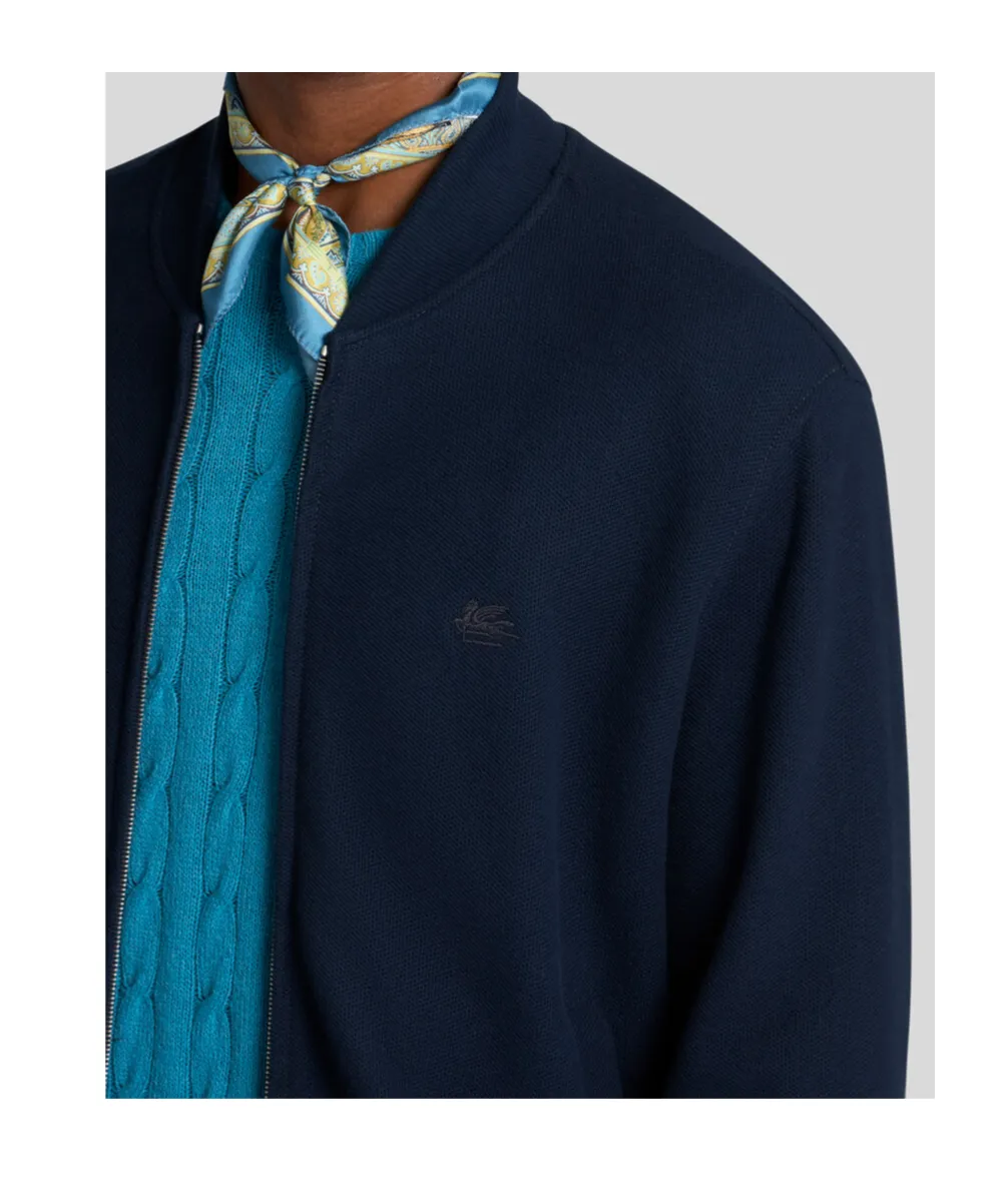 Pegaso Embroidered Zipped Bomber Jacket