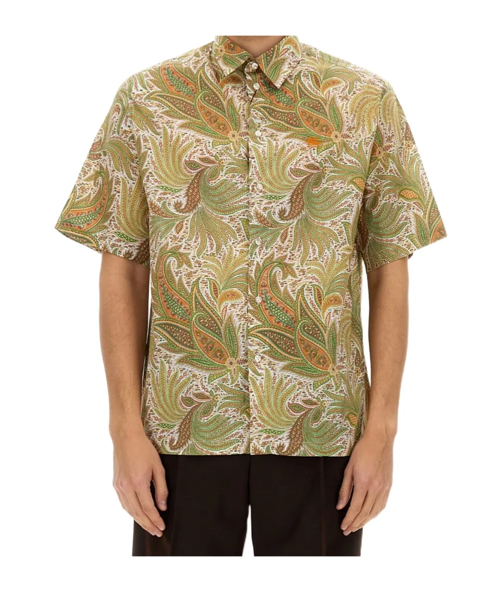 Paisley Printed Short Sleeved Shirt