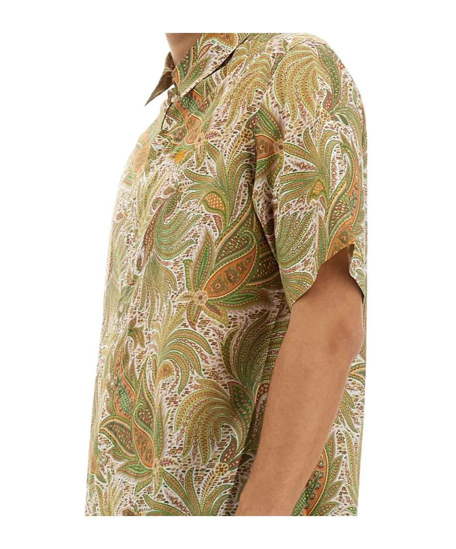 Paisley Printed Short Sleeved Shirt