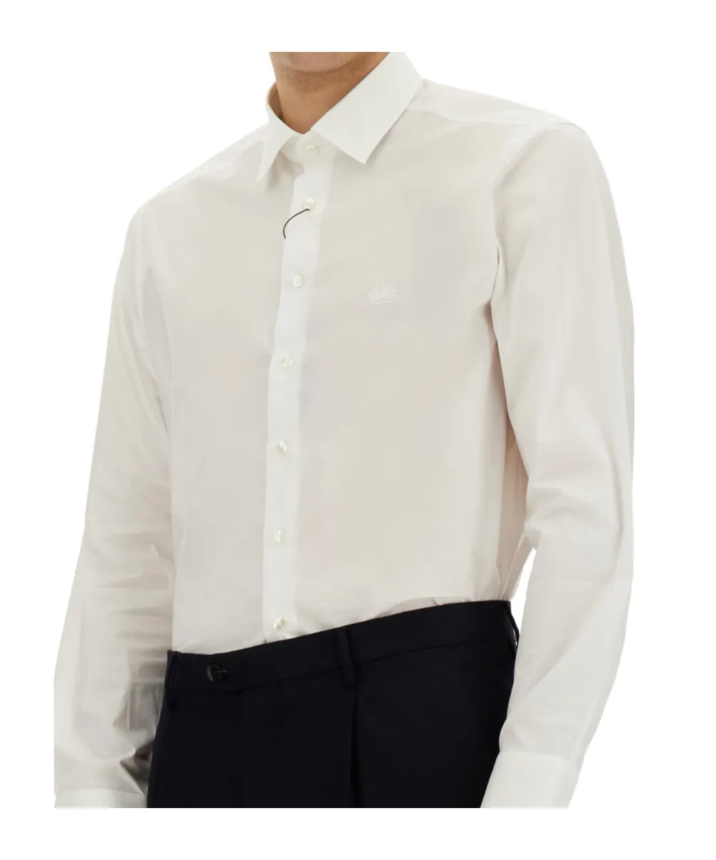 Pegaso Embroidered Buttoned Poplin Shirt