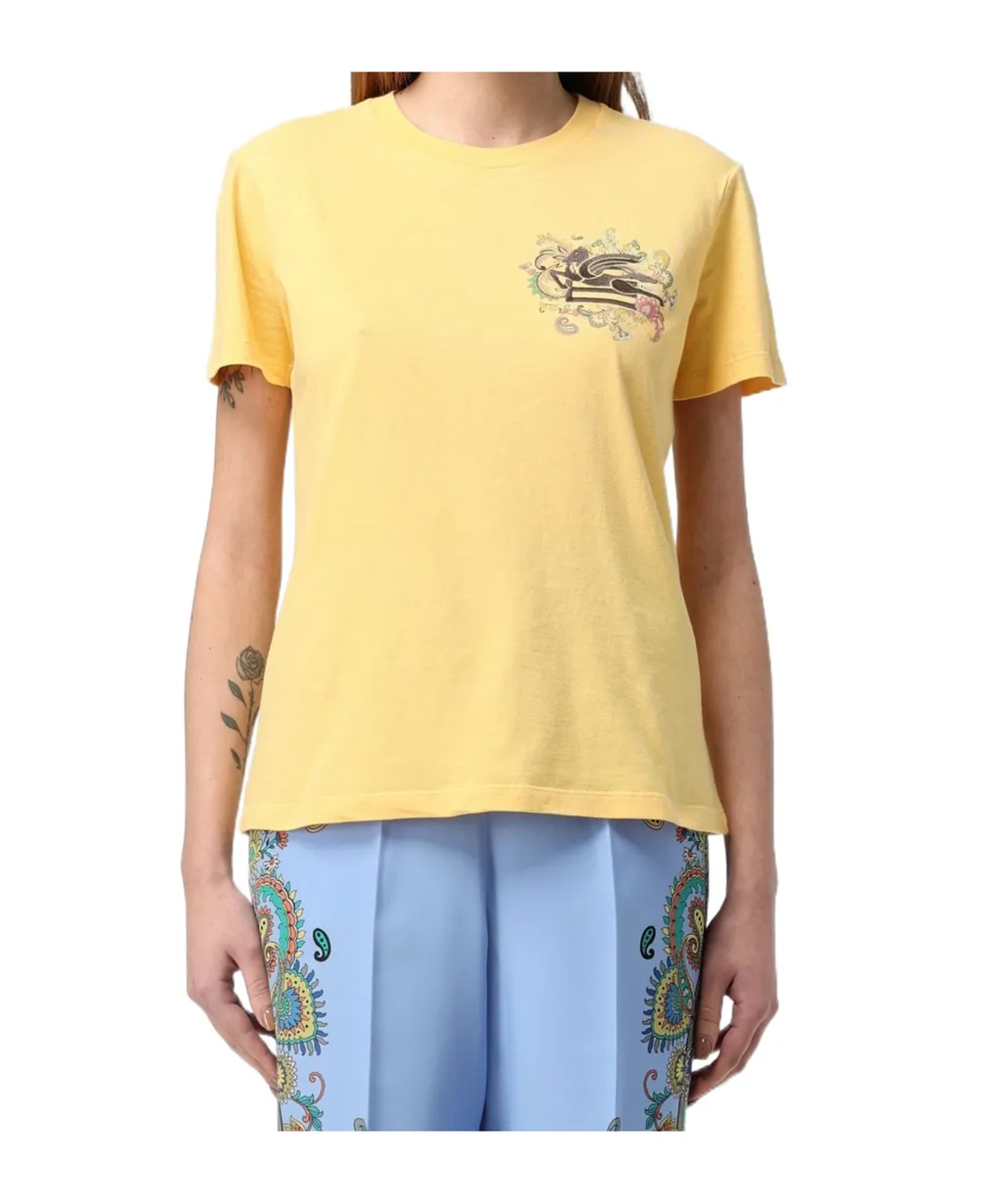 Pegaso Embroidered Crewneck T-Shirt