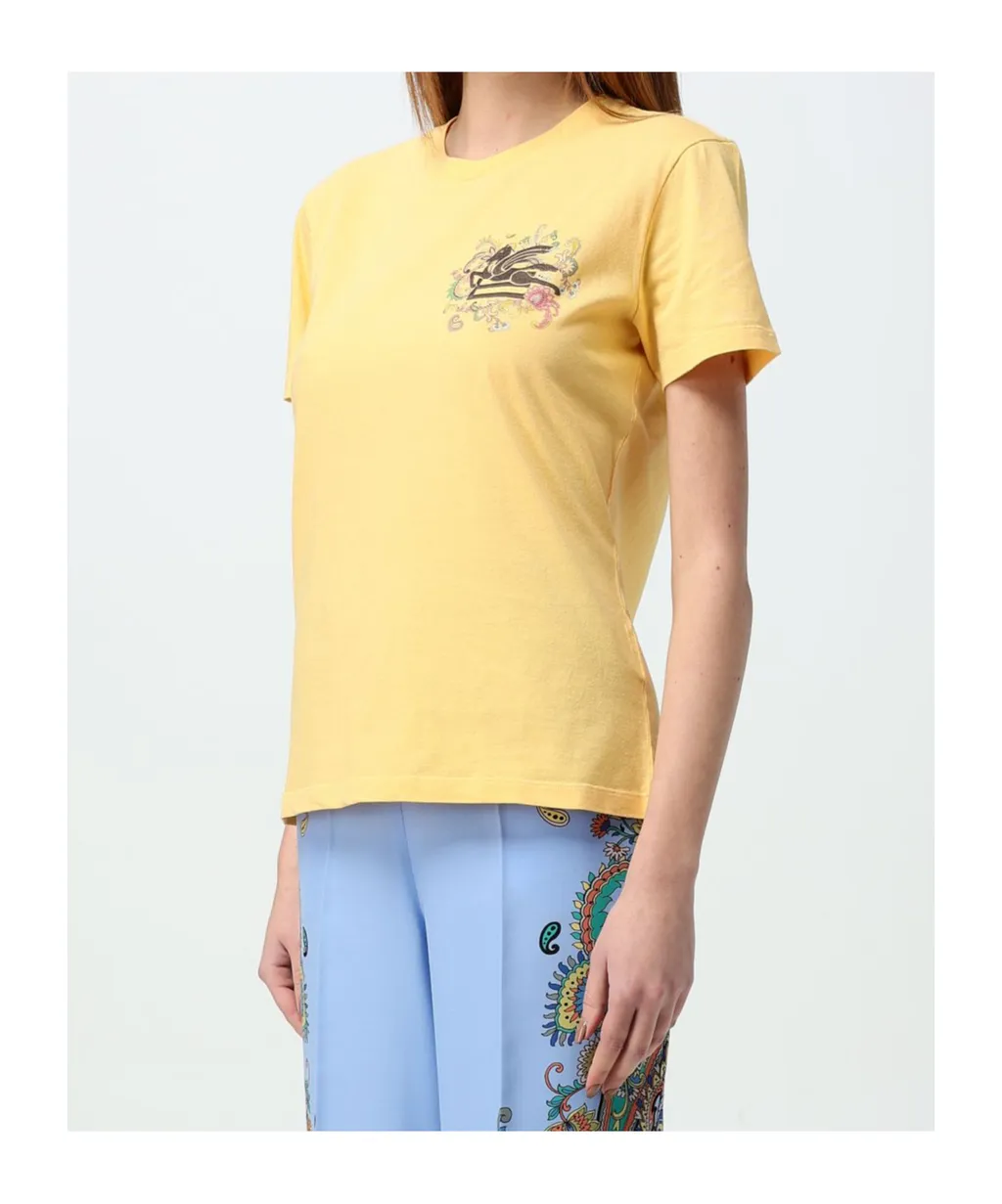 Pegaso Embroidered Crewneck T-Shirt