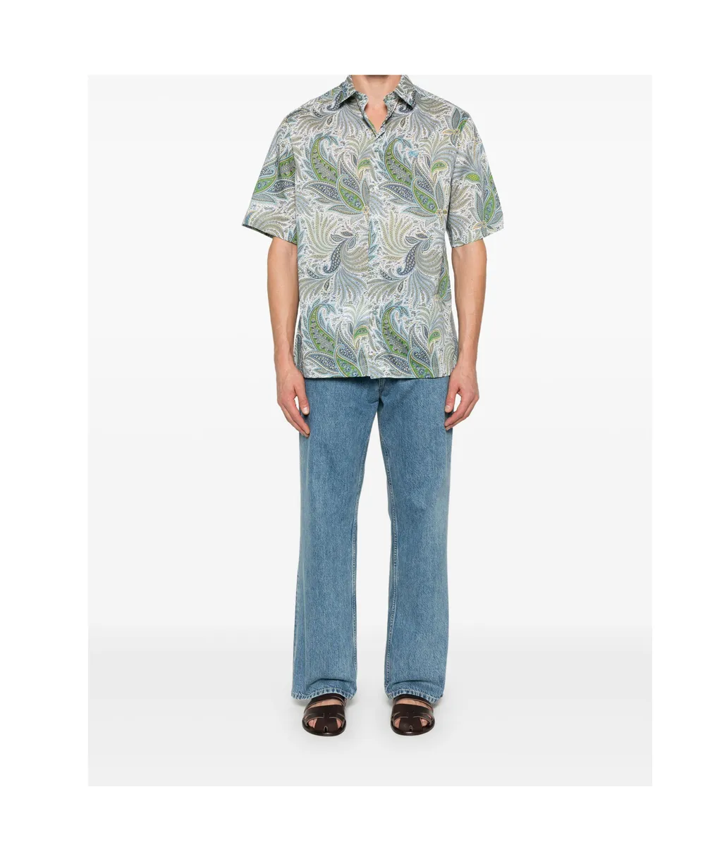 Paisley Printed Short Sleeved Shirt