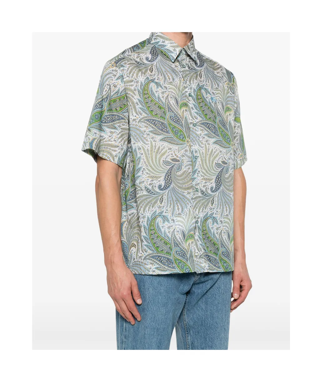 Paisley Printed Short Sleeved Shirt