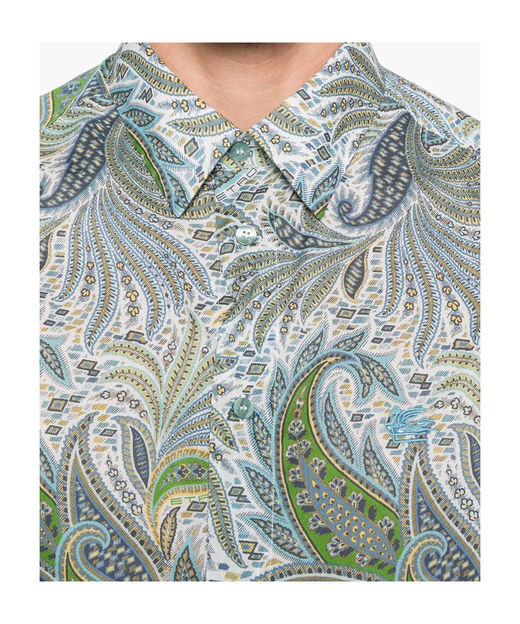 Paisley Printed Short Sleeved Shirt