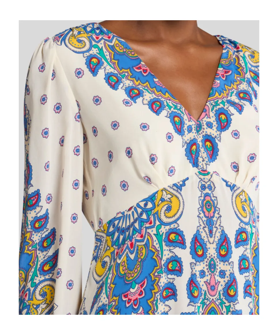 Crepe De Chine Midi Dress