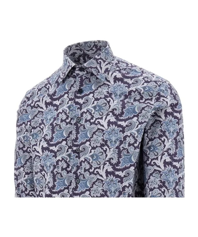 Paisley Printed Curved Hem Shirt