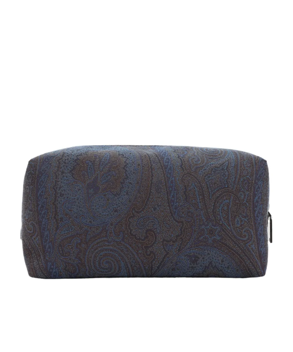 Medium Paisley-Print Pegaso-Motif Wash Bag
