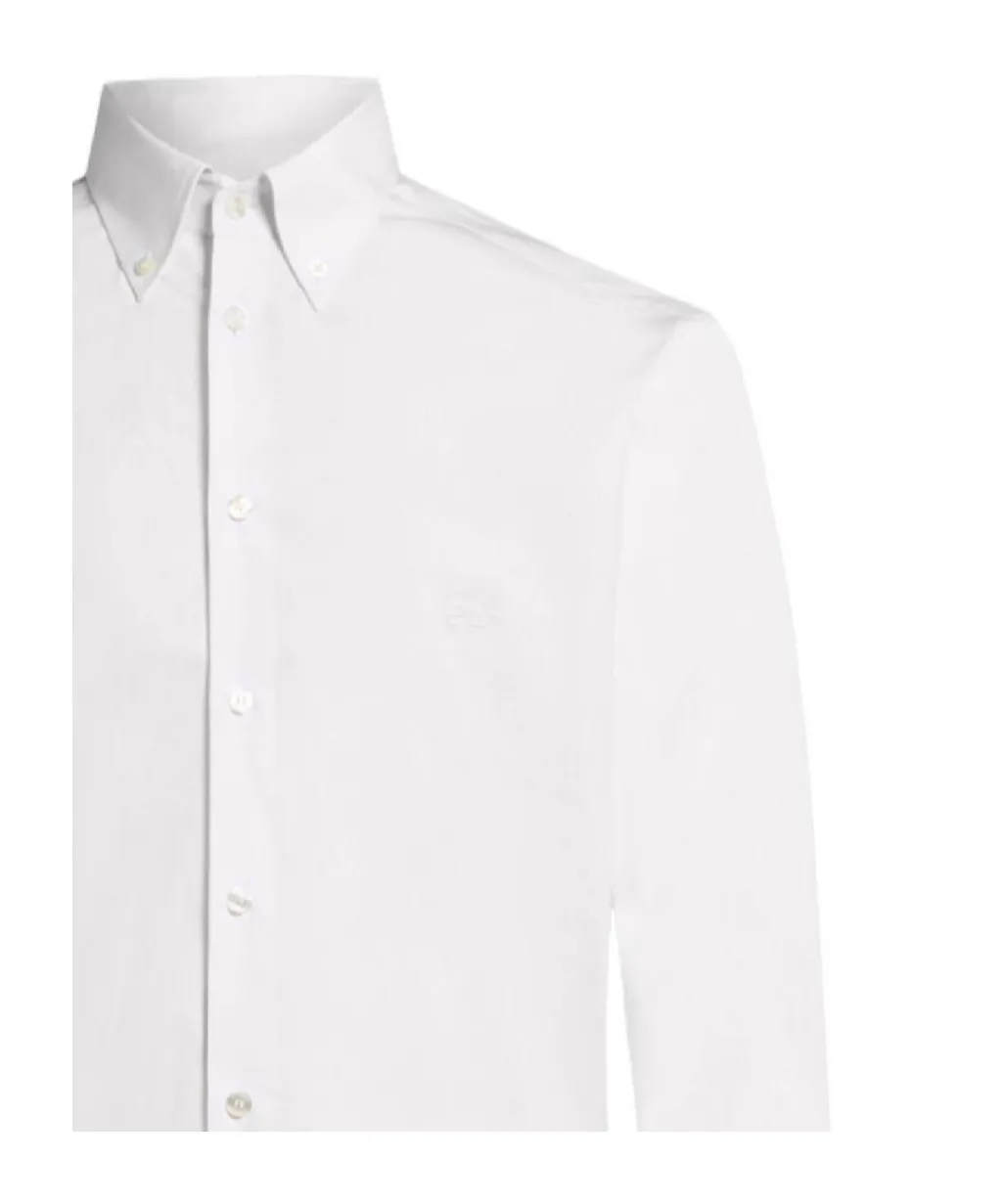 Plain-Coloured Button-Down Shirt