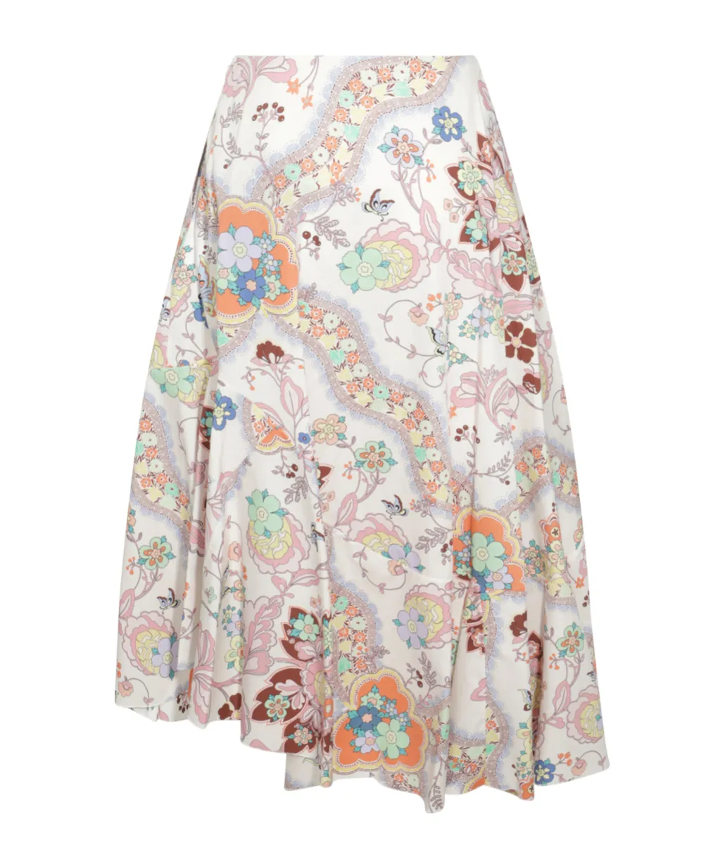 Paisley Printed Midi Skirt