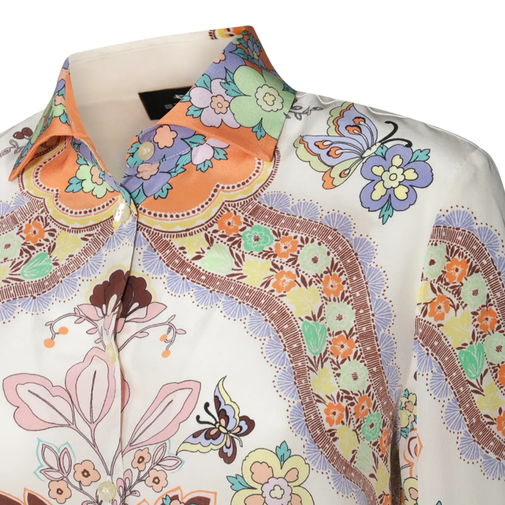Floral-Printed Long Sleeved Shirt