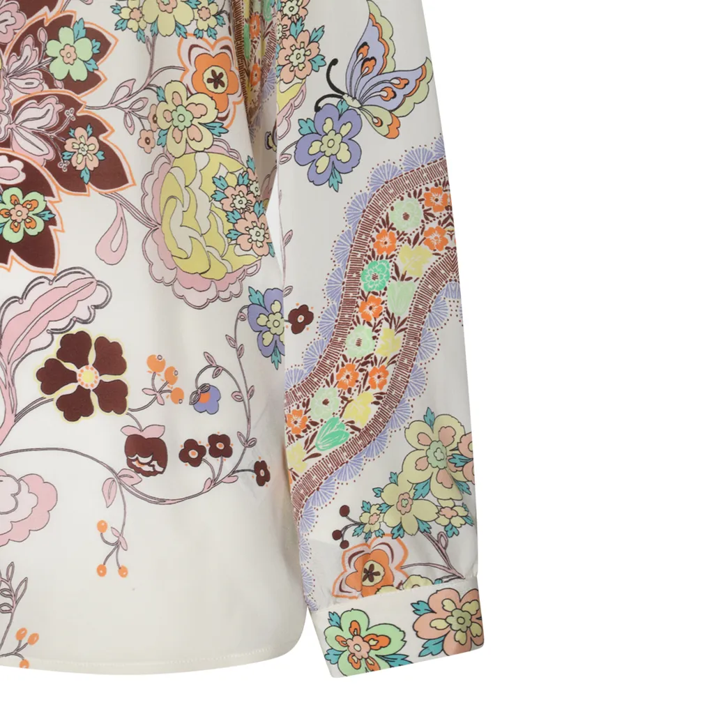 Floral-Printed Long Sleeved Shirt