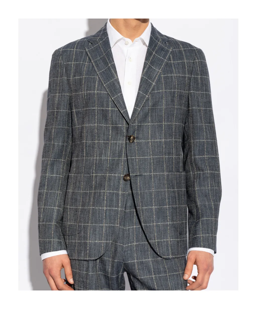 Single Breasted Checked Blazer