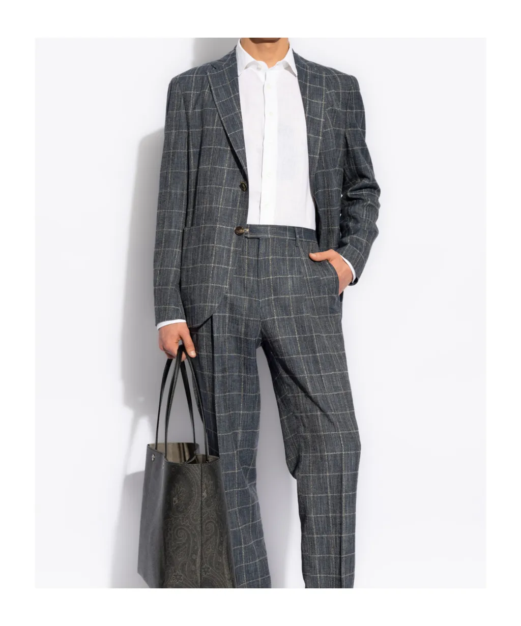 Single Breasted Checked Blazer