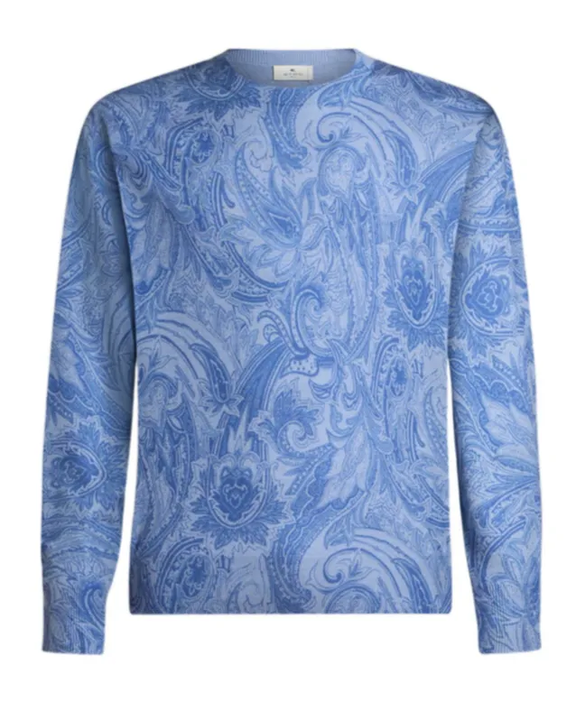 Printed Silk And Cashmere Sweater