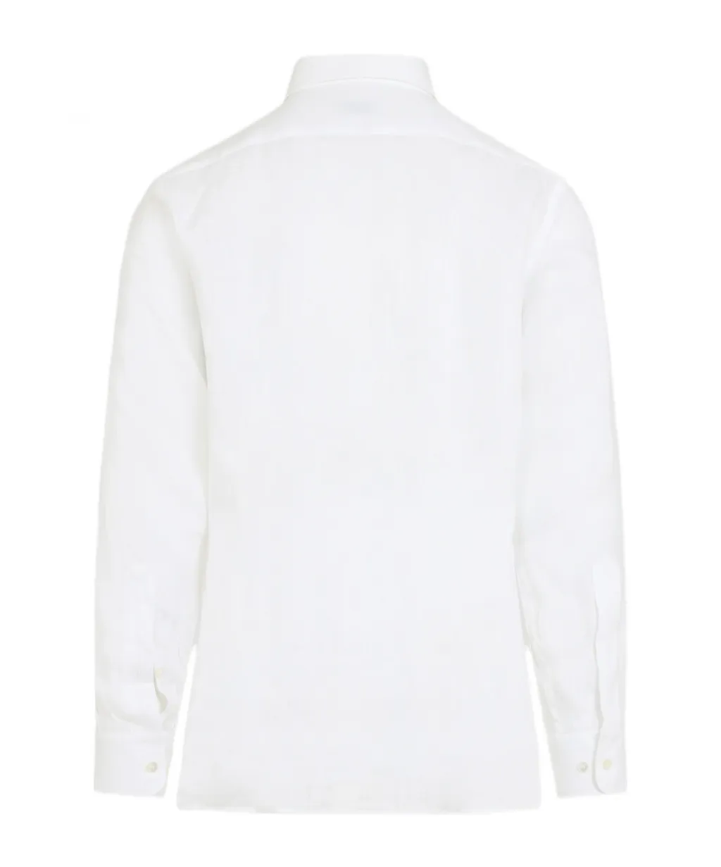 Logo Embroidered Long Sleeved Shirt