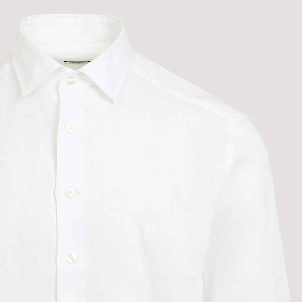 Logo Embroidered Long Sleeved Shirt