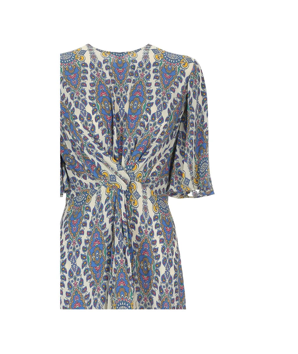 Paisley-Printed Dress