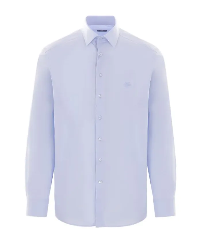Pegaso Embroidered Buttoned Poplin Shirt