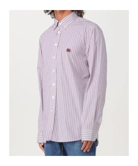 Logo Embroidered Striped Shirt