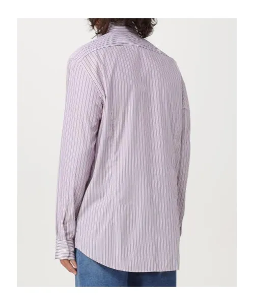 Logo Embroidered Striped Shirt