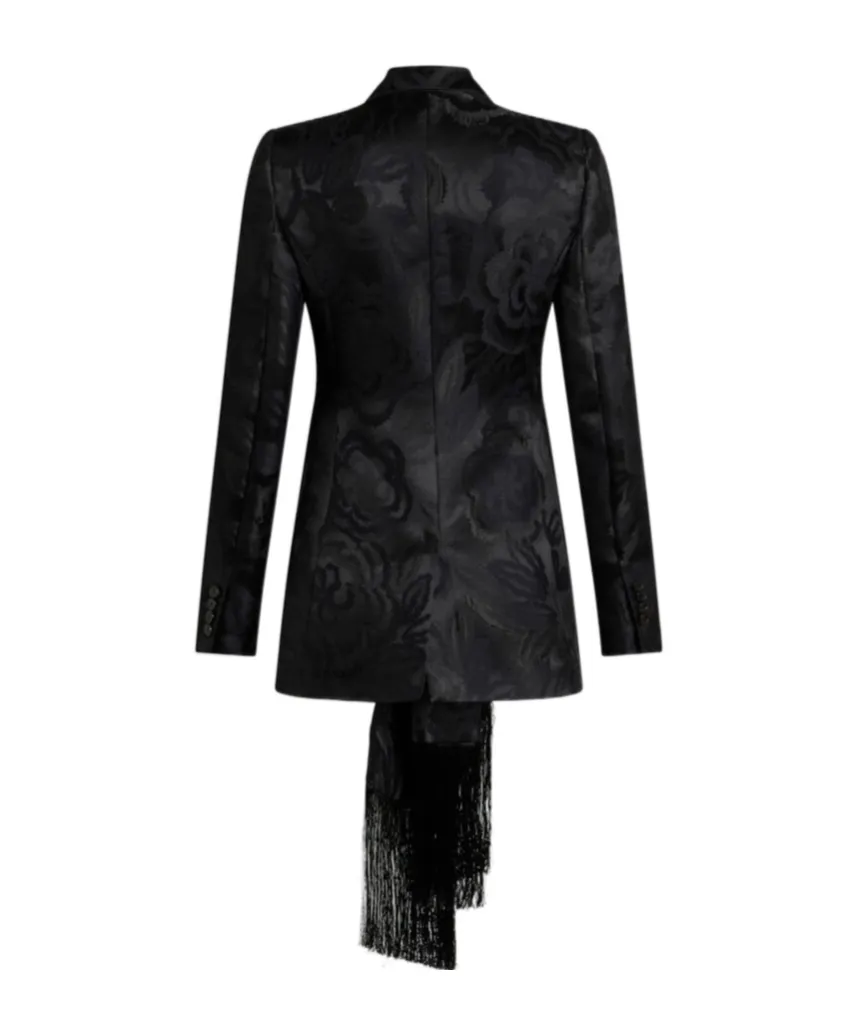 Scarf-Detailed Jacket