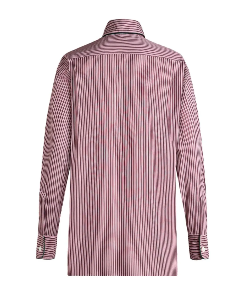 Striped Straight Hem Shirt