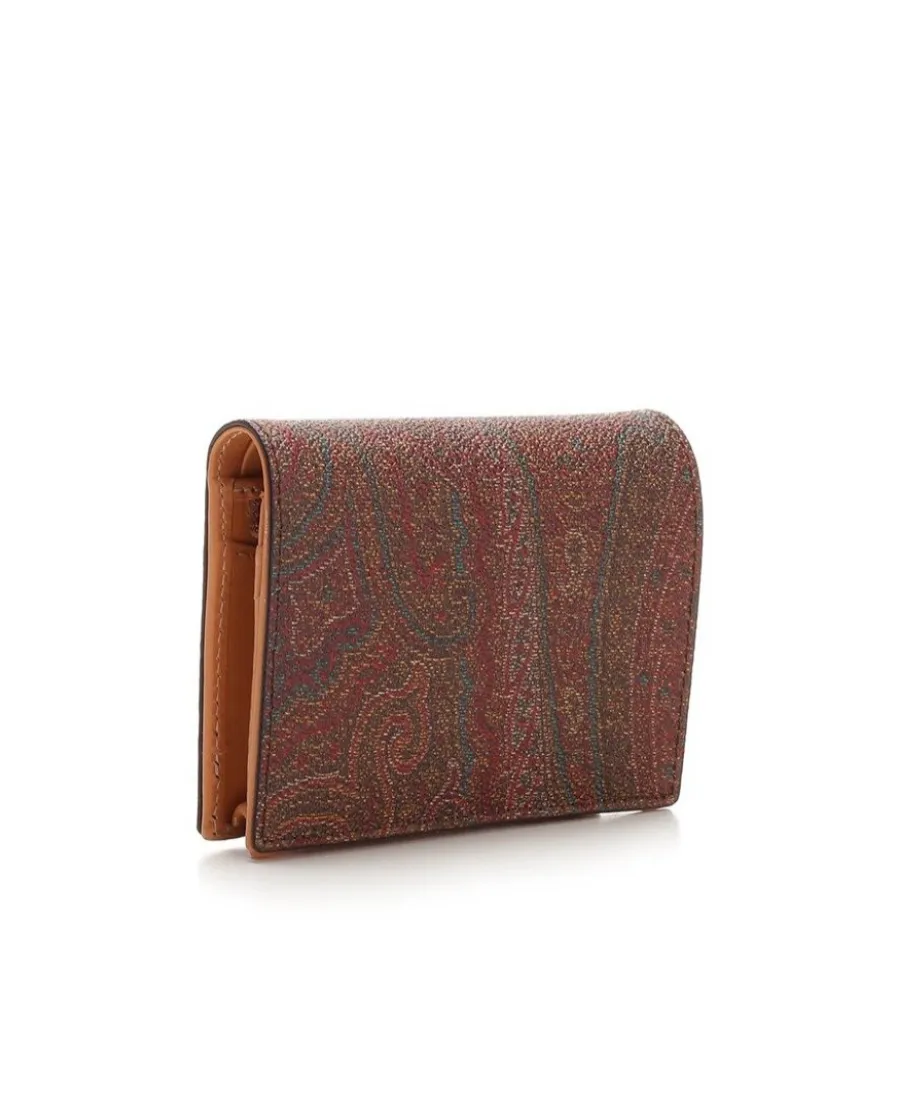 Paisley Printed Double Fold Wallet