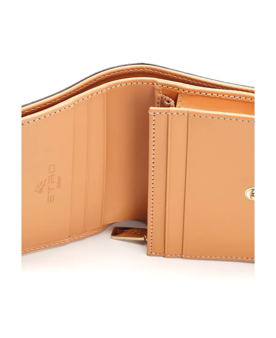Paisley Printed Double Fold Wallet