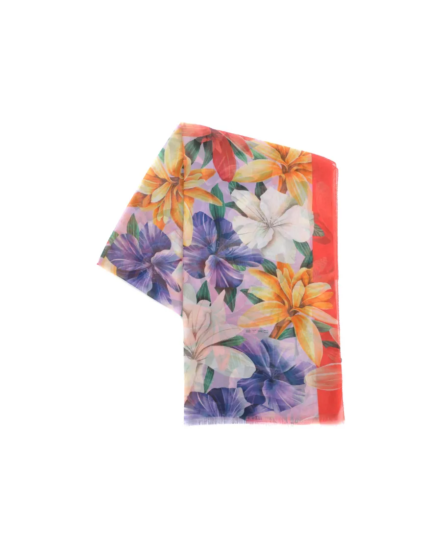 Allover Floral Printed Scarf