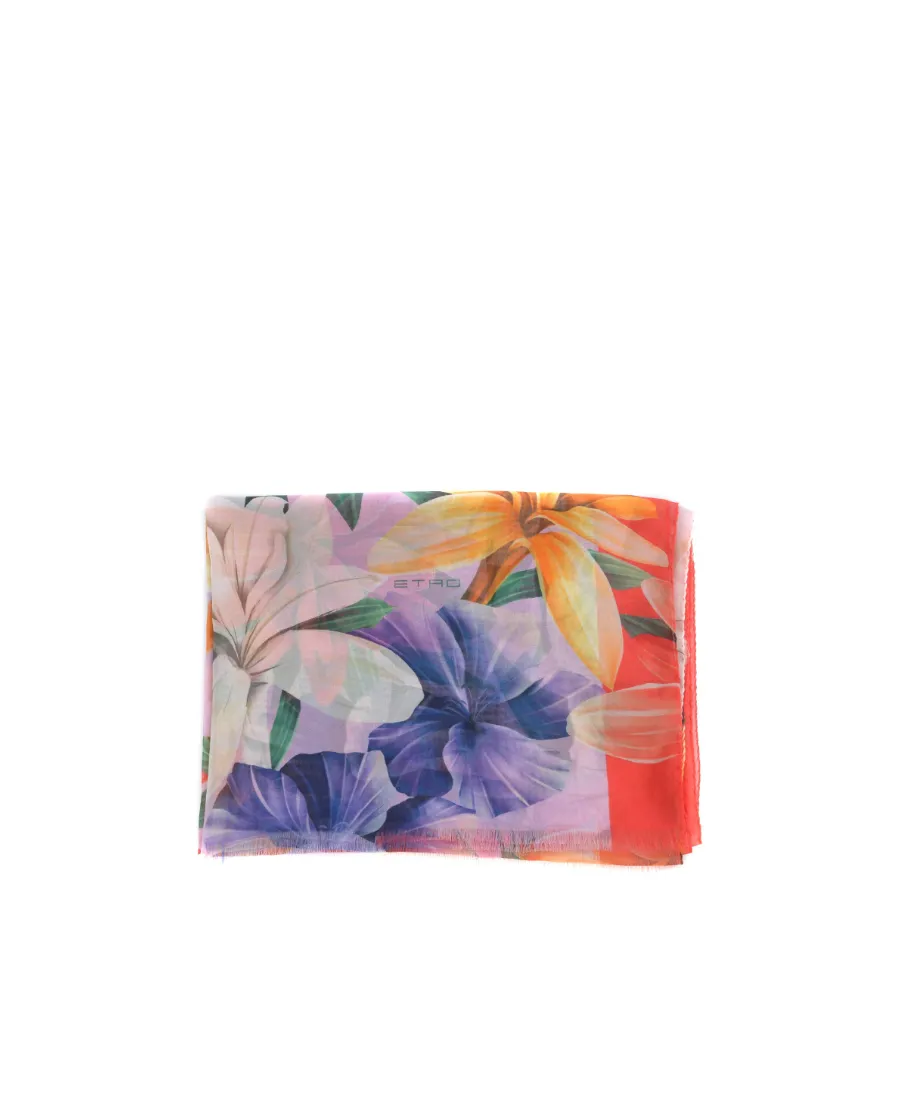 Allover Floral Printed Scarf