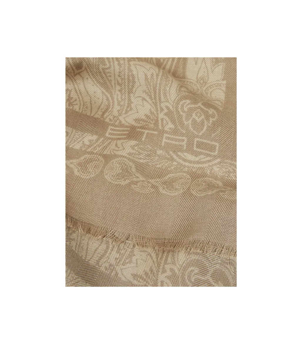 Paisley-Jacquard Frayed-Edge Scarf