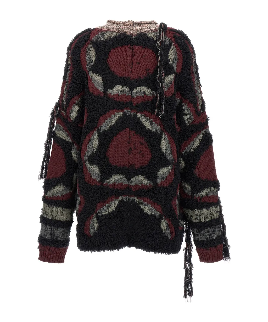 Fringed Oversized Cardigan