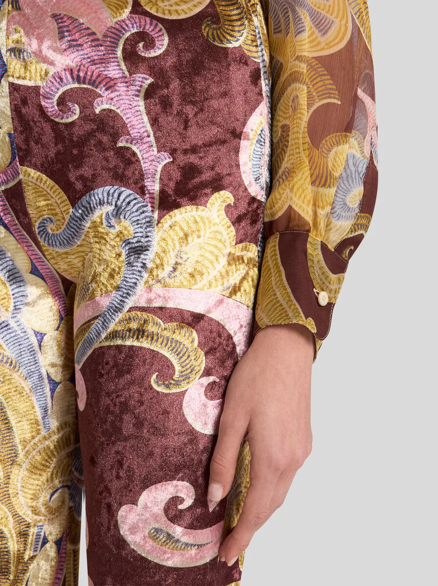 Paisley Printed Flared Trousers