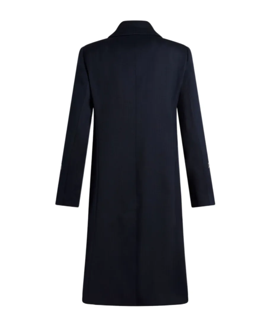 Gabardine Coat With Embroidery