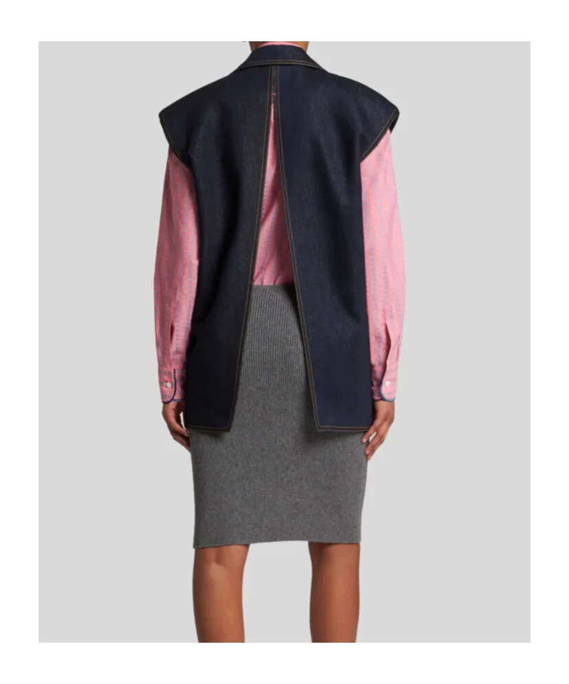 Lurex Denim Vest