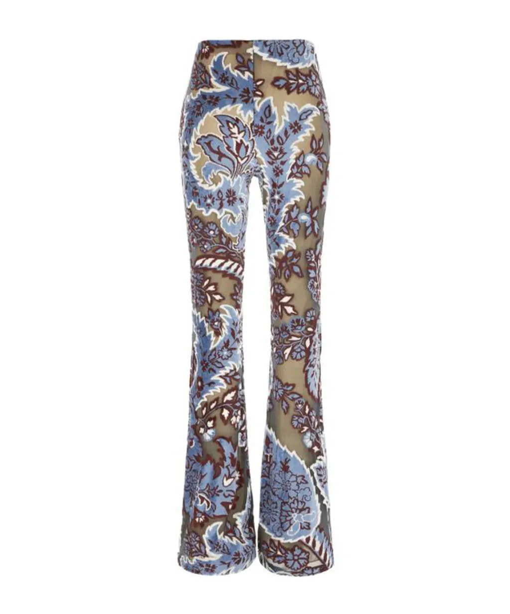 Floral Pattern Casual Pants