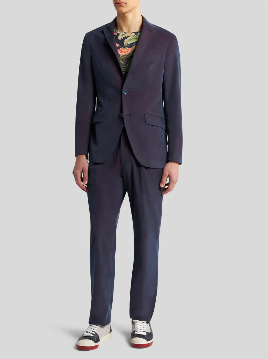 Pleat Detailed Velvet Trousers