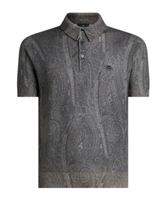 Logo Embroidered Short-Sleeved Knitted Polo Shirt