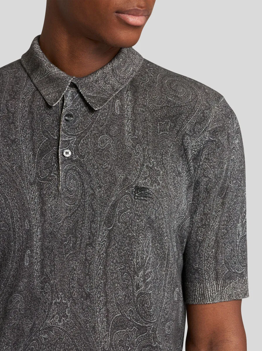 Logo Embroidered Short-Sleeved Knitted Polo Shirt