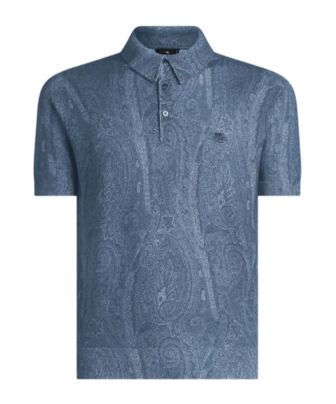 Logo Embroidered Short-Sleeved Knitted Polo Shirt
